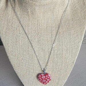 Murano Style Red Necklace and Earring Set